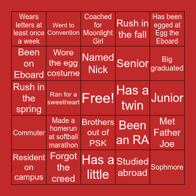 𝙋𝙎𝙆 BINGO Card
