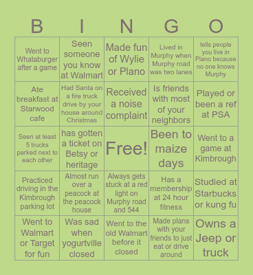 . Bingo Card