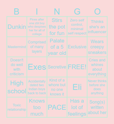 CAMRYN BINGO Card