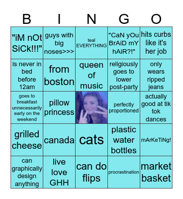 Kayla Bingo Card