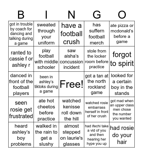 Cheer Babes🤪 Bingo Card