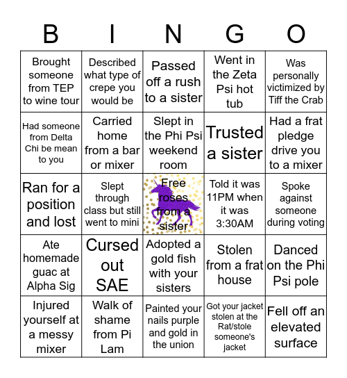 YITS Bingo Card