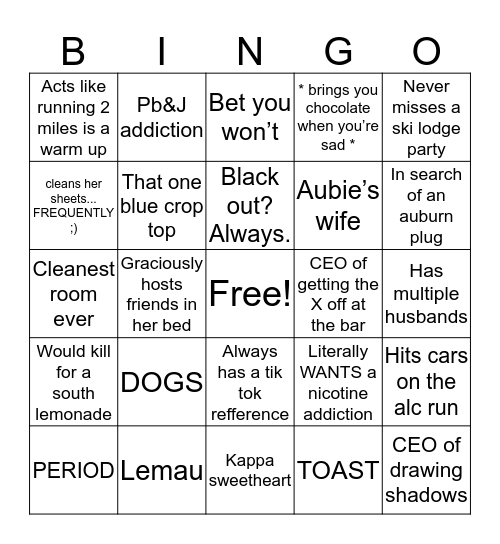 LEAH MARCUS Bingo Card