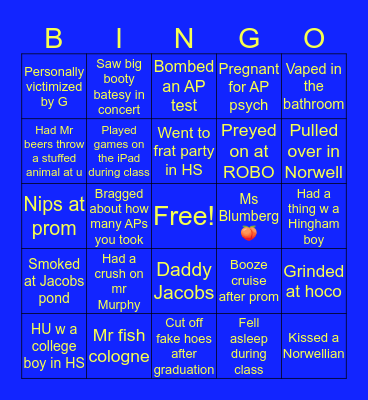 NORWELL BINGO (unedited version) Bingo Card