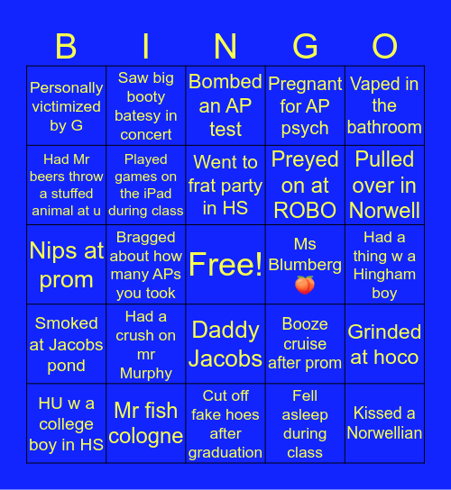 NORWELL BINGO (unedited version) Bingo Card