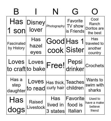 Brenda’s Bingo Card