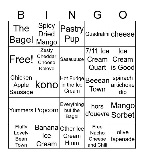 Fun Bingo Card