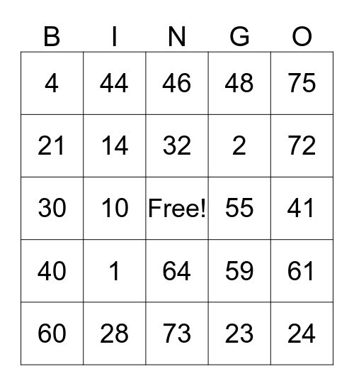 "Not so Business"  Business after Hours Bingo Card