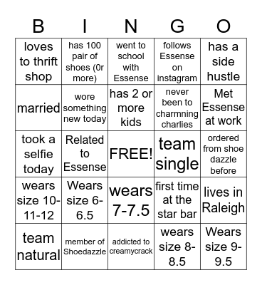 Icebreaker Bingo Card