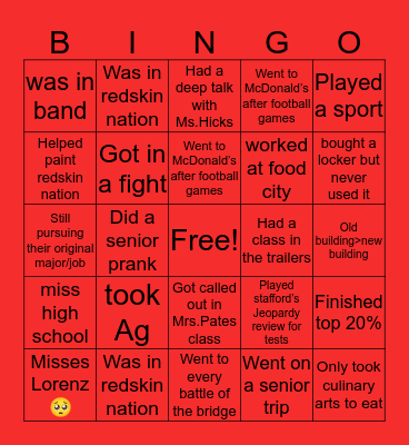LOUDON HIGH SCHOOL Bingo Card