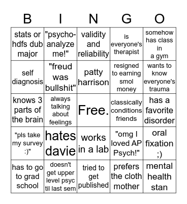 SIKE MAJOR Bingo Card