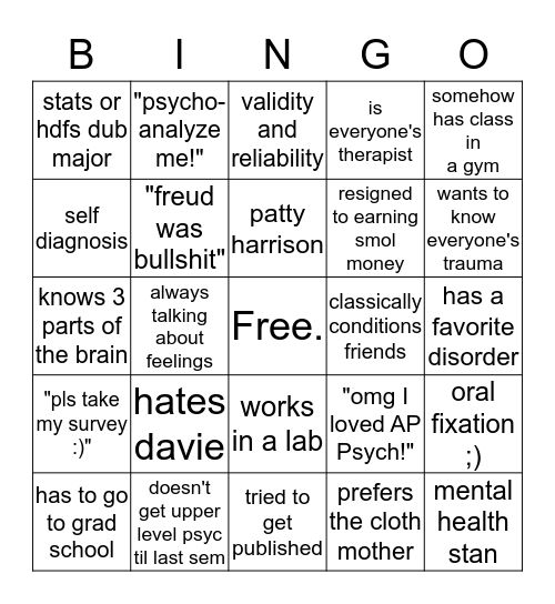 SIKE MAJOR Bingo Card