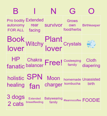 Allysha Bingo Card