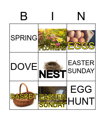EASTER BINGO Card