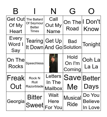 Hanson Bingo Round Two Bingo Card