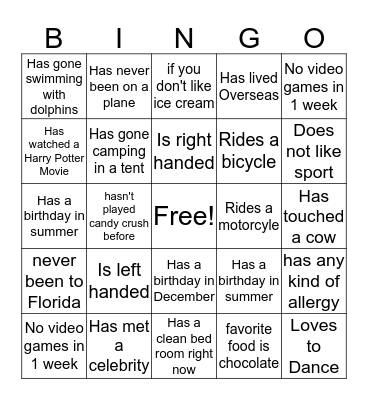 Let's Zoom Bingo Card