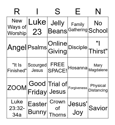 Easter Bingo  Card 2 Bingo Card