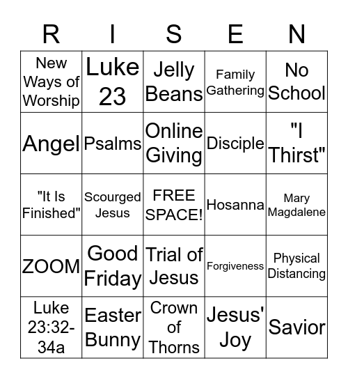 Easter Bingo  Card 2 Bingo Card