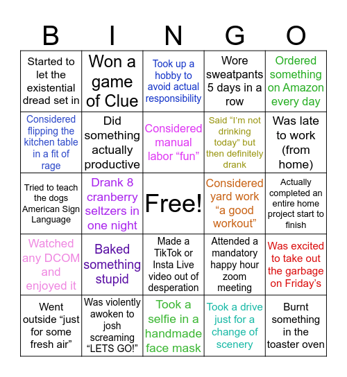 2 Shadow Drive Bingo Card