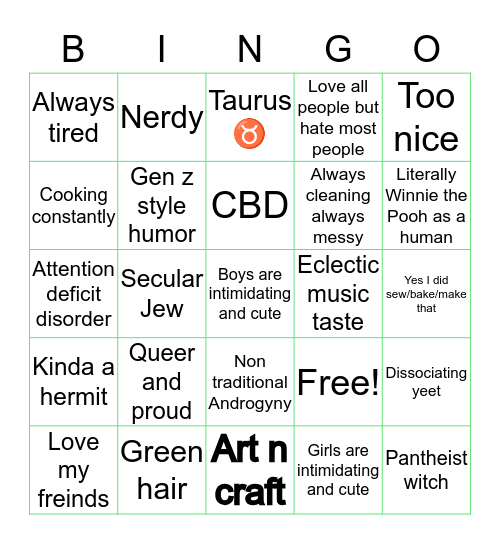 Maxingo Bingo Card