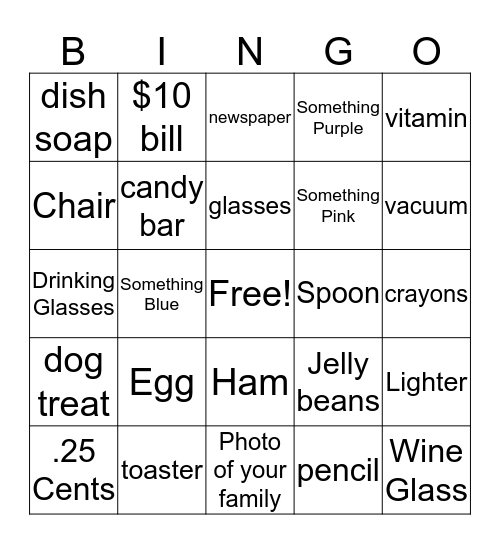 Fun Bingo Card