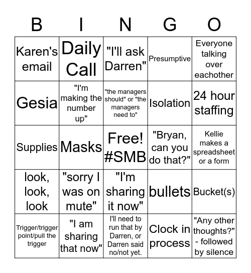 LAKESIDE COVID-19 BINGO Card