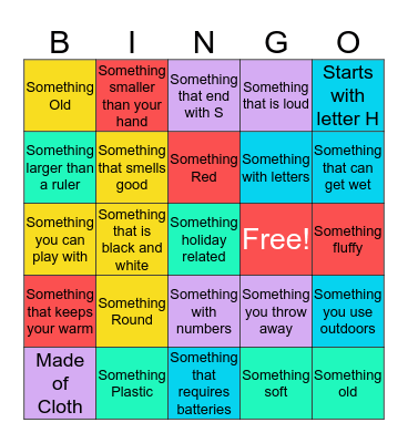 Class Bingo Scavenger Hunt Bingo Card