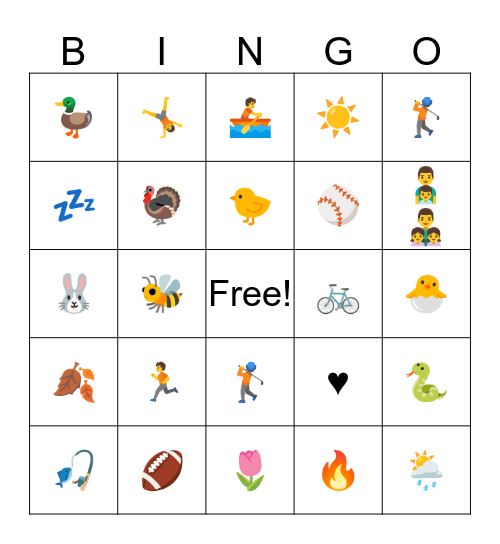 Easter Bingo Card