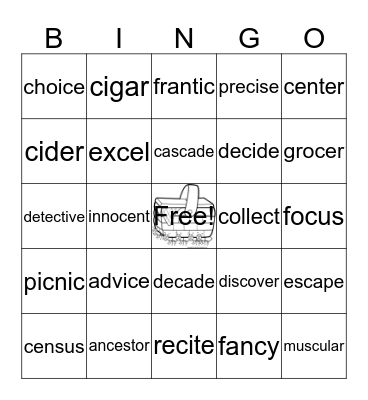 Hard & Soft C Bingo Card