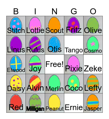 Easter Egg Bingo - Kendall Park Bingo Card