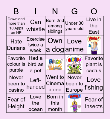 Human Bingo Card