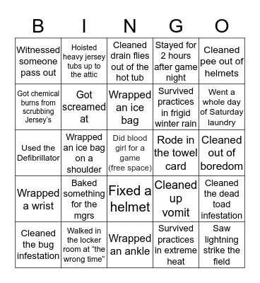 KHS MGR Bingo Card