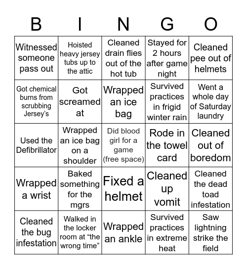 KHS MGR Bingo Card