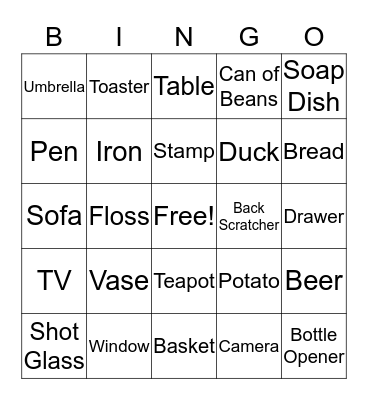 Home Bingo Card