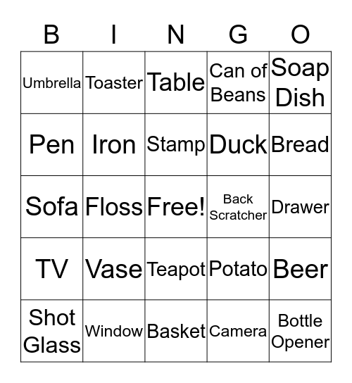 Home Bingo Card