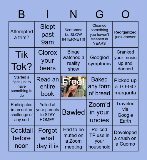 MUVFit QUARANTINE Bingo! Bingo Card