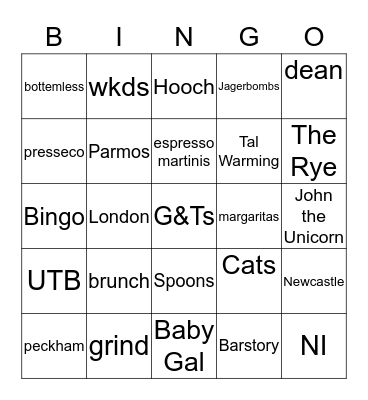 Brunching for Jesus Bingo Card