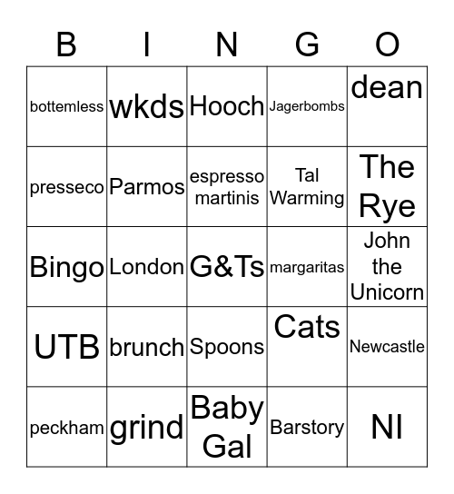 Brunching for Jesus Bingo Card