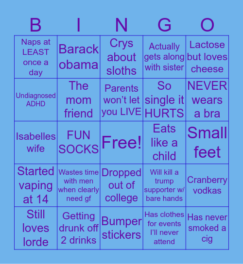 MAR PEDS CRAZY BINGO Card
