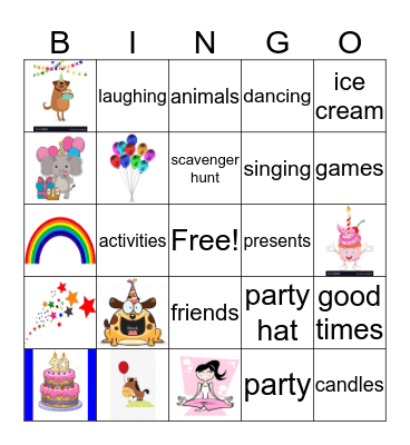 Birthday Bingo Card