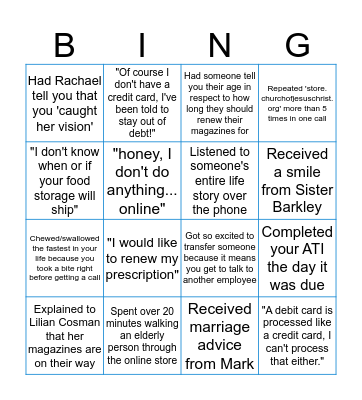 GSD Distribution Bingo! Bingo Card