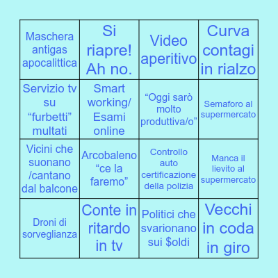 Covid19 Bingo Card