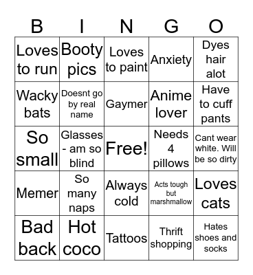 Maple bingo Card