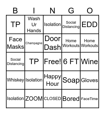 COVID-19 BINGO Card