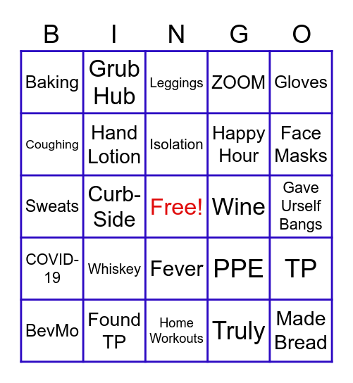 CORONA BINGO Card