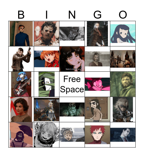 Favorite Character Bingo Card
