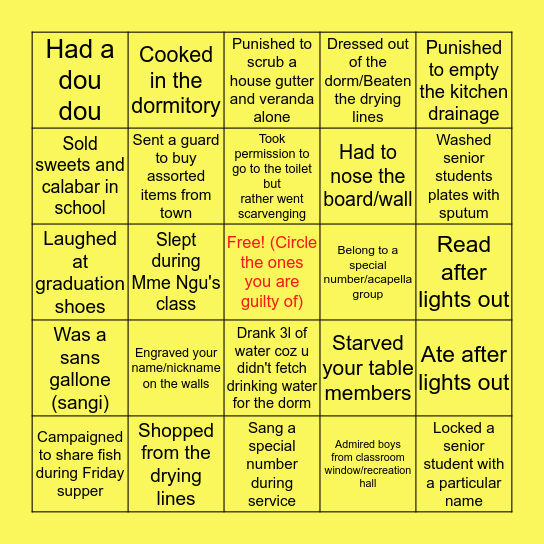 SBC Limbe, Part 3 Bingo Card