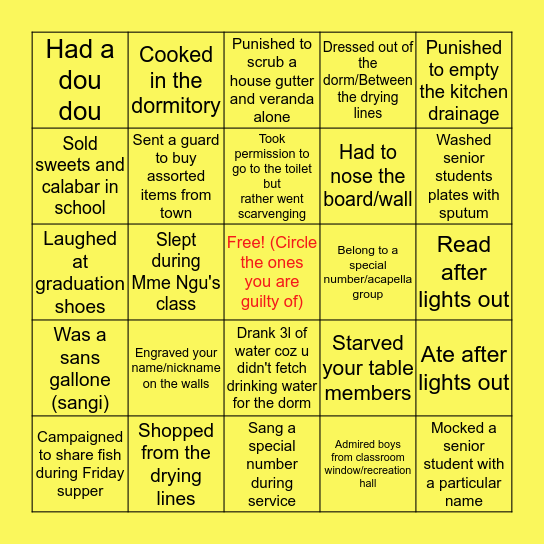 SBC Limbe, Part 3 Bingo Card