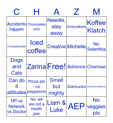 Marketing Rocks! Bingo Card