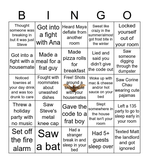 135: It's Not A Crack House, It's a Crack Home Bingo Card